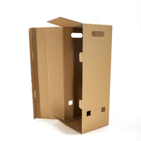 Boîte d'expédition pour plantes en kraft fabriquée à partir de matériaux recyclés en usine, avec gaufrage, boîte personnalisée pour plantes vivantes en pot avec poignée