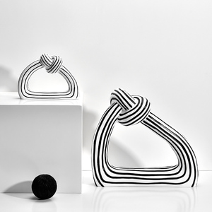 Intérieur créatif rayures noires <span class=keywords><strong>et</strong></span> blanches décoration abstraite de la <span class=keywords><strong>maison</strong></span> salon hôtel bureau accessoires d'art - Product Image 4