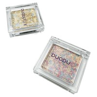 Palette de fards à paupières irisés six couleurs effet mat et brillant, longue tenue, avec charme fumé et triple poudre glacée
