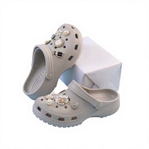 Sabots beiges mignons pour filles, sandales d'été antidérapantes à bout ouvert pour tout-petits, étudiants, enfants, kit DIY BC-1929 Fleur Diamant - Product Image 4