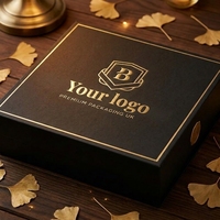 Boîte cadeau rigide personnalisée, style livre, avec couvercle et base, tiroir avec insert pour logo