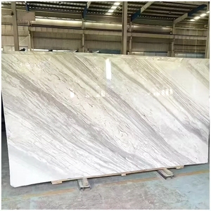 Dalle de marbre blanc Volakas grec poli avec veines grises douces pour comptoirs de cuisine, meubles de salle de bain, sols, murs, villas et hôtels - Product Image 6