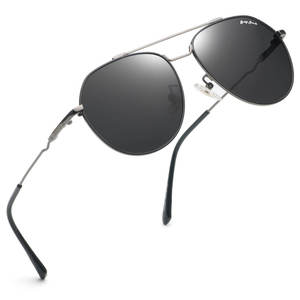 Gafas de Sol de Piloto Grises para Mujer, Lentes Polarizadas TAC UV400 Antideslumbrantes, Montura Metálica 2321 - Product Image 4