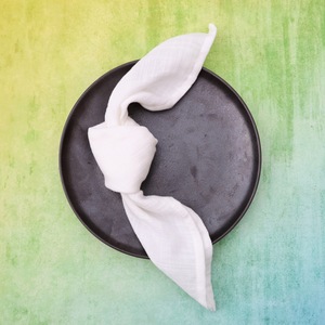 Serviette <span class=keywords><strong>de</strong></span> table, set <span class=keywords><strong>de</strong></span> table et torchon en <span class=keywords><strong>coton</strong></span> <span class=keywords><strong>de</strong></span> bambou doux à <span class=keywords><strong>double</strong></span> couche, texture froissée, pour la <span class=keywords><strong>d</strong></span>écoration <span class=keywords><strong>de</strong></span> table <span class=keywords><strong>de</strong></span> repas occidental et <span class=keywords><strong>de</strong></span> banquets <span class=keywords><strong>de</strong></span> mariage - Product Image 3