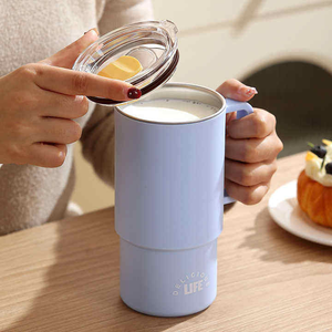 Vaso Térmico de Acero Inoxidable 304 de Doble Capa, 560 ml, con Logotipo Personalizado, Nuevo Diseño, Color Sólido, Antiderrames, Libre de BPA, con Asa - Product Image 4