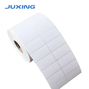 Juxing 50mm*20mm*5000pcs China paper tag roll glossy sticker paper China cd label paper gold label