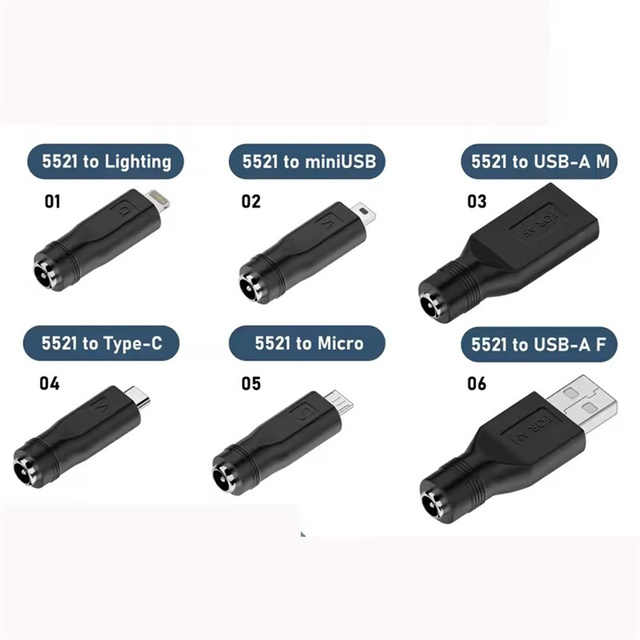 Type C / Tablet Micro USB 2.0 to DC 5.5x2.1 Mm Power Jack Adapter Plug USB C to DC 5.5*2.1 Power Connector Adapter Converter 5V