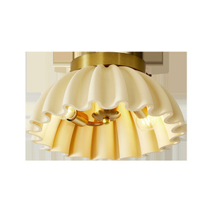 French-Style <b>Light</b> Luxury Nordic Modern Minimalist Cream-Colored Lighting Fixture Unique Designer <b>Ceiling</b> <b>Light</b> for Entryway - Product Image 2