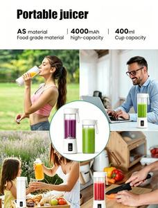 Factory Wholesale Portable Juicer Blender USB Rechargeable Battery Powered Mini Smoothie Maker for Home Travel Camping OEM Logo - Product Image 6