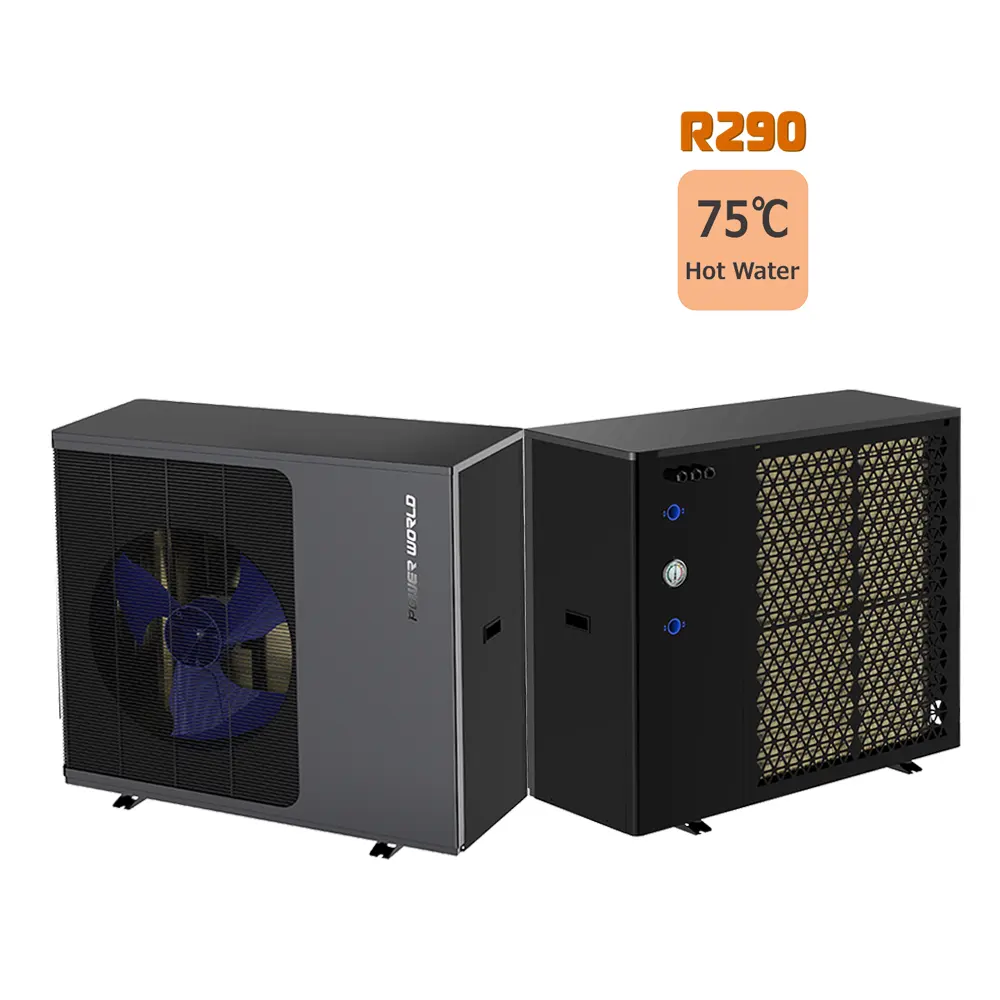 As melhores bombas de calor R290 aquecedores de água inteligentes vrf monobloco dc inversor bomba de calor ar para água sistema de aquecimento inversor dc