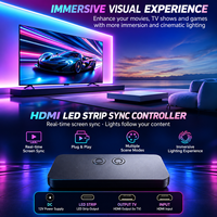 Lampu Latar Belakang TV RGBICW, Sinkronisasi Layar LED, Pencahayaan Ambient, Kontrol Musik via Aplikasi dan Remote untuk TV Gaming 55-65 Inch