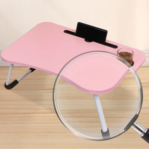 Folding Laptop <b>Desk</b> for Bed Laptop Bed Tray Table <b>Desk</b> Portable Lap <b>Desk</b> With Tablet Slot and Cup Holder Table Support - Product Image 2