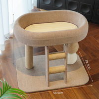 Arbre à chat moderne compact tout-en-un avec griffoir en sisal, tour à chat peu encombrante pour chats d'intérieur