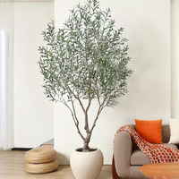 Arbre d'olivier artificiel haut de gamme personnalisé, arbre forgé, plantes vertes, décoration paysagère, décoration intérieure, salon, décorations de sol