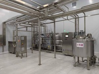 Ligne de production de jus et de boissons, avec pasteurisation, mélange et remplissage