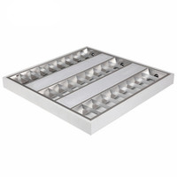 Plafonnier à grille encastré 30*120 60*120 60*60 Luminaire de bureau à grille LED Fluorescente T5 T8 Luminaire à grille LED