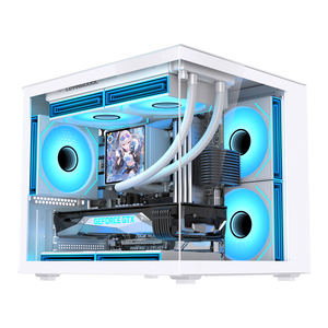 Boîtier d'ordinateur de jeu LOVINGCOOL avec logo personnalisé, noir, tour moyenne, design impressionnant, verre trempé, pour boîtier de processeur, cabinet <span class=keywords><strong>PC</strong></span> <span class=keywords><strong>Gamer</strong></span>, meilleur choix - Product Image 2