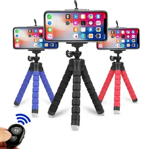 Met Draadloze Afstandsbediening Spons Octopus Camera Telefoon Houder Mini Flexibel Statief Selfie Stok