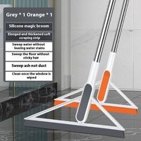 Grattoir à eau puissant balai magique grattoir de sol en Silicone ménager outil de salle de bain antidérapant sans cheveux