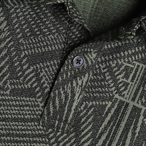 Polo en tricot jacquard décontracté pour homme, 260 GSM, 100% polyester, coupe classique, tendance - Product Image 2