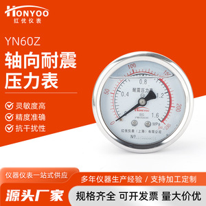 Manomètre axial résistant aux vibrations Hongyou YN60Z 1,6 Mpa G1/4 pour lavage de voiture, manomètre hydraulique à vide - Product Image 5