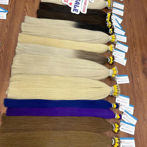 VENTE OFF 50%: Couleur en vrac cheveux naturels raides de haute qualité couleurs complètes et longueurs en stock extension de cheveux humains vietnamiens - Product Image 1