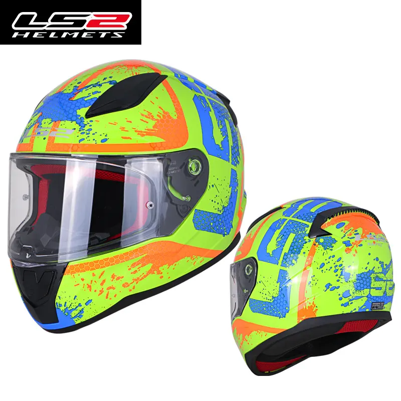 LS2 FF353 alex barros rosto cheio capacete da motocicleta ABS estrutura de segurança ECE capacetes de corrida de moto capacete LS2 Rápido rua casque