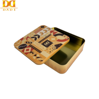 Boîte Cadeau de Dattes Séchées de Luxe DADI, Bonbons, Style Moyen-Oriental, Boîte en Fer Blanc Carrée Dorée de Qualité Supérieure