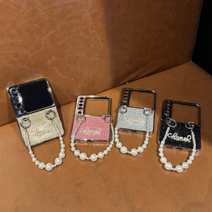 Housse de téléphone en TPU pliable à paillettes de luxe pour <span class=keywords><strong>Samsung</strong></span> pour Xiaomi Motorola avec lanière en perles - Product Image 2
