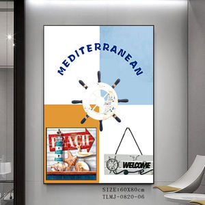 Commande <span class=keywords><strong>en</strong></span> gros d'art mural côtier 3D personnalisé 60x80cm, peinture décorative moderne méditerranéenne pour salon, thème <span class=keywords><strong>coucher</strong></span> <span class=keywords><strong>de</strong></span> <span class=keywords><strong>soleil</strong></span>, plage, mer - Product Image 1