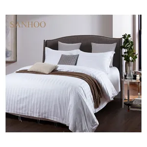 SANHOO Wholesale Plain 100 Cotton Bedroom 180TC Twin Pima Cotton Bedsheet 600 Thread Count Bedsheet Set Cotton Bedding