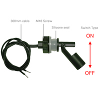 WOW LLS-YZ4 Capteur de niveau d'eau noir Réservoir d'aquarium Interrupteur à flotteur liquide horizontal monté sur le côté