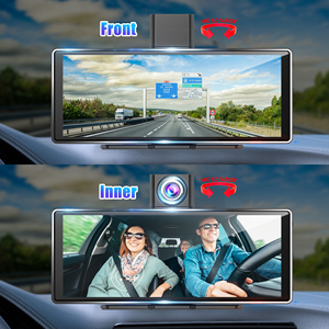 Xách tay 4K 10 "điện trở màn hình cảm ứng xoay Carplay máy ảnh màn hình với chia màn hình GPS hệ thống định vị và Dash Cam - Product Image 5