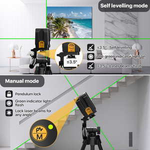 Deglasers Laser <span class=keywords><strong>Level</strong></span> Draagbare Zelfnivellerende Groene Kruislijn Laserniveau Met Oplaadbare Li-Ion Batterij Voor De Bouw - Product Image 3