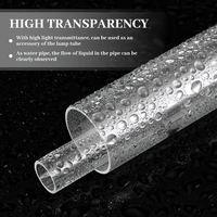 Tube acrylique transparent haute clarté, sur mesure, grand diamètre, en PMMA, pour éclairage LED et présentoirs d'exposition