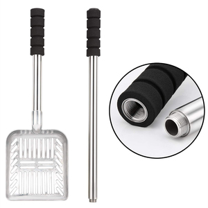 <span class=keywords><strong>Pelle</strong></span> à litière <span class=keywords><strong>pour</strong></span> chat en acier inoxydable antiadhésive avec <span class=keywords><strong>pelle</strong></span> profonde et manche long - Product Image 5