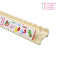 Support de jeu de Mahjong américain coloré en forme de macaron, avec aimants puissants, pour table, avec logo