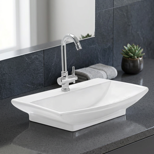Vasque carrée moderne en céramique de conception italienne, de haute qualité, pour lavabos d'hôtel, fabriquée en Chine. - Product Image 6