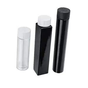Hot PET child proof plastic tube 120mm push down and turn to open plastic container packaging tubes
