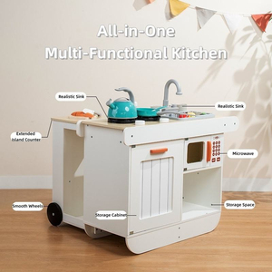 Juego <span class=keywords><strong>de</strong></span> Cocina <span class=keywords><strong>de</strong></span> Madera para Niños con Chimenea <span class=keywords><strong>de</strong></span> Agua Real, Sonidos y Luces, <span class=keywords><strong>Juguete</strong></span> Educativo <span class=keywords><strong>de</strong></span> Simulación para Niños y Niñas - Product Image 3