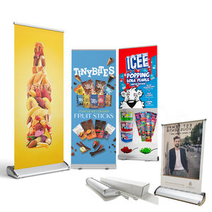 حامل لافتات قابل للطي مع طباعة رقمية مخصصة، شاشة عرض ترويجية قابلة للسحب بإطار ألومنيوم - Product Image 1