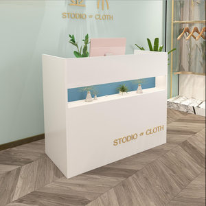 Magasin de vêtements avec Logo personnalisé, <span class=keywords><strong>comptoir</strong></span> moderne de réception de billets de détail, <span class=keywords><strong>caisse</strong></span> enregistreuse, <span class=keywords><strong>caisse</strong></span> enregistreuse, comptoirs de <span class=keywords><strong>caisse</strong></span> - Product Image 2