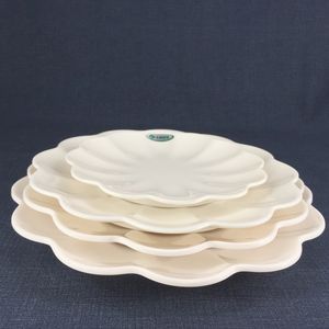 Plato personalizable de gama alta con borde de flores de melamina, vajilla reutilizable, diseño especial para restaurantes, calcomanía Irregular de plástico - Product Image 6