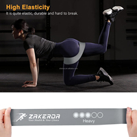 Set de Bandas de Resistencia Zakerda OEM de Látex Natural para Glúteos, Mini Bandas Elásticas Circulares para Fitness, Gimnasio y Entrenamiento en Casa, en Gris y Negro con Logo Personalizado