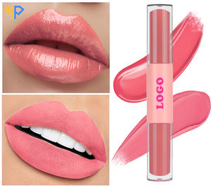 Nouveau Tube de Couleur à Lèvres Minérale Double Embout Hydratant, Gel Mat ou Brillant, Maquillage des Lèvres, Vente en Gros OEM - Product Image 1