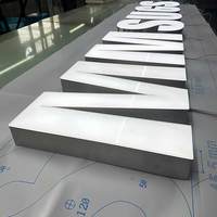 Enseigne 3D personnalisable en acier inoxydable antirouille avec éclairage frontal LED, étanche IP65, pour la publicité des restaurants de sushis et de hot pot