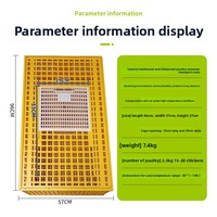 Cage de transport en plastique robuste de 1.0m de long transfrontalier pour volaille, poulet, canard, élevage, boîte de chiffre d'affaires, modèle de commerce extérieur