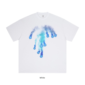 <span class=keywords><strong>T</strong></span>-<span class=keywords><strong>shirt</strong></span> Oversize in Cotone 100% Stile Retrò Streetwear, Stampa Digitale con Tecnologia Antica, Traspirante, per <span class=keywords><strong>Skateboard</strong></span> e Rap - Product Image 3