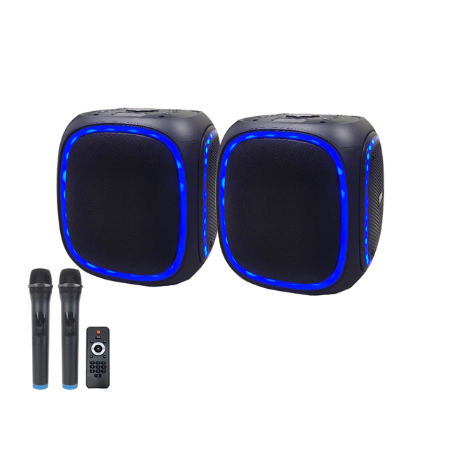 6 Inch Stereo Portable Professional Wireless BT Big Speakers Outdoor Dj Party Speaker With LED Light