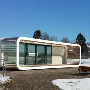 Yuanmeng özel taşınabilir kapsül elma kabin mobil prefabrik küçük ev